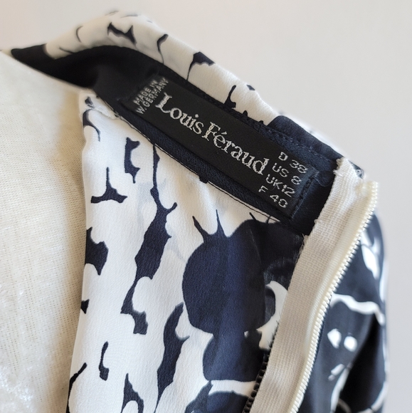 VTG 80s Louis Féraud Silk Blouson Dress - Picture 16 of 16